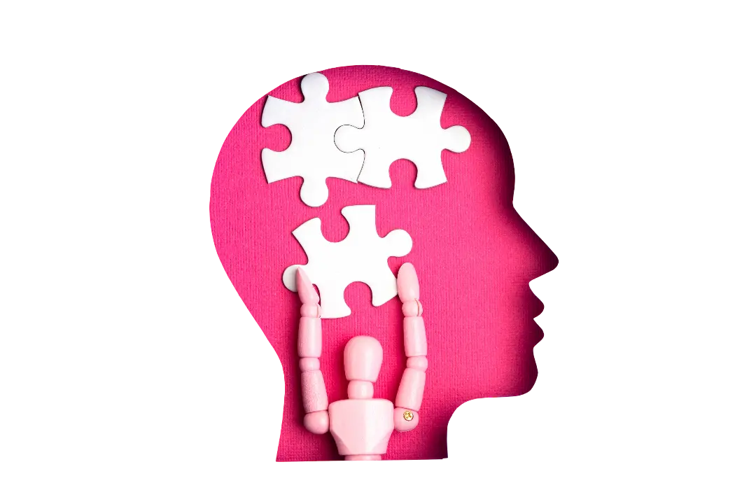 imagen cabeza con piezas de puzle